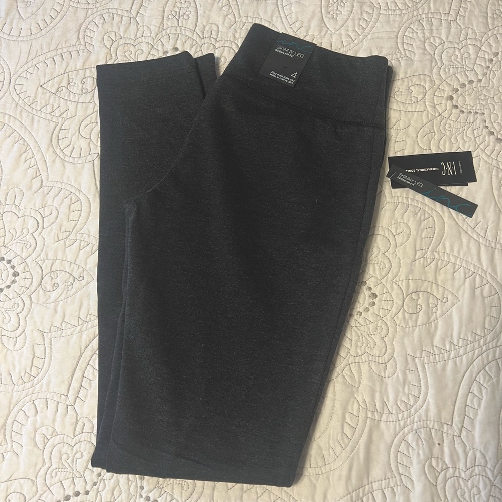 INC, dark gray leggings